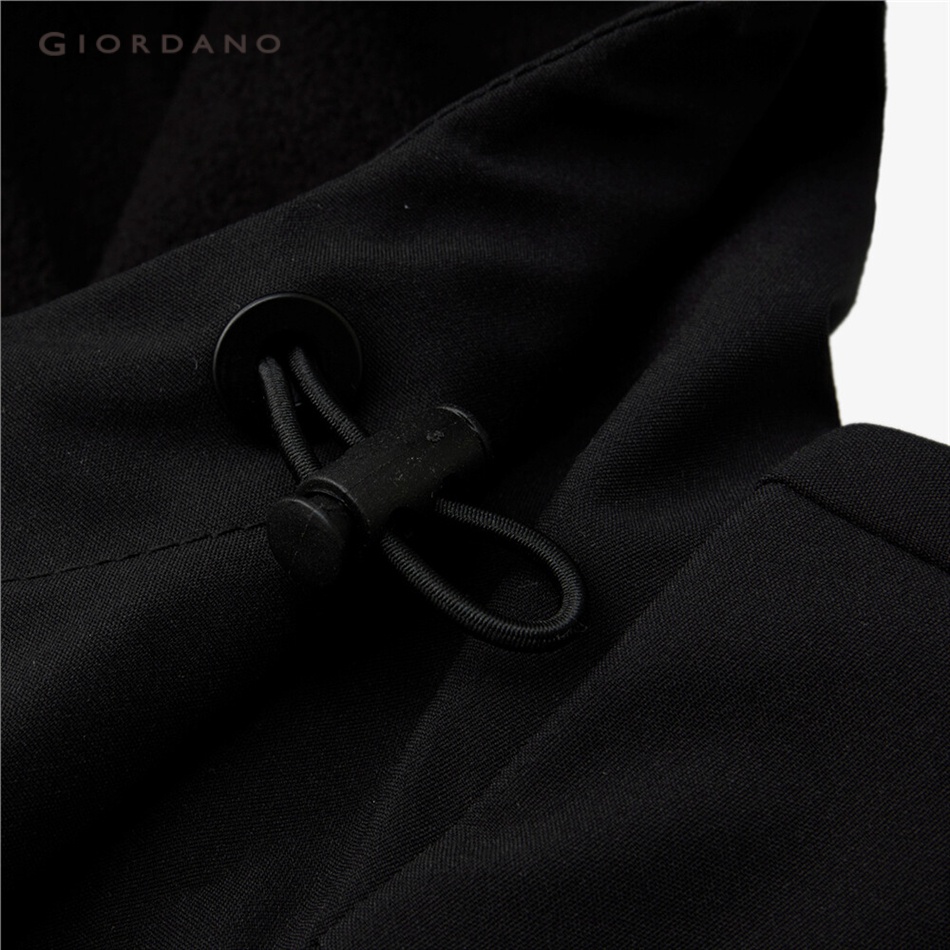 GIORDANO MEN Fleece-lined loose hooded windbreaker 01073670