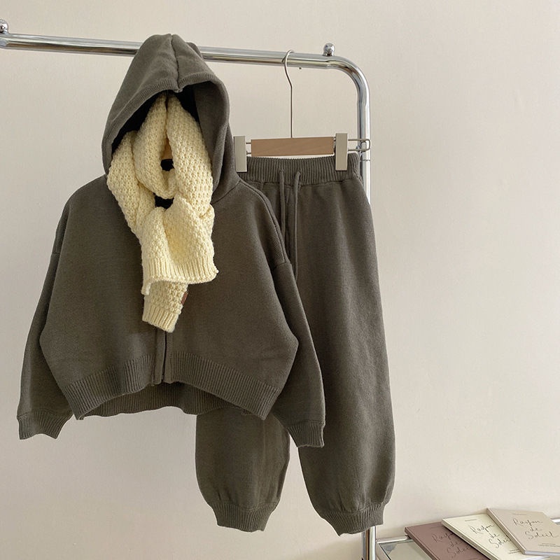 Hàng Mới Về Mới Set Áo Hoodie Và Quần Dài Phong Cách Hàn Quốc Dễ Thương Cho Bé Gái