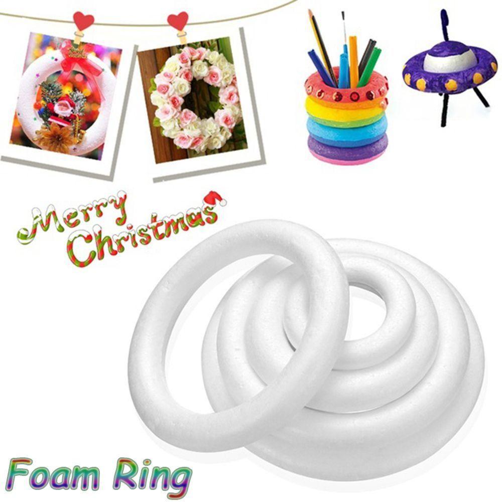 Muvako Khuôn Xốp polystyrene Hình Tròn Màu Trắng Trang Trí Giáng Sinh diy