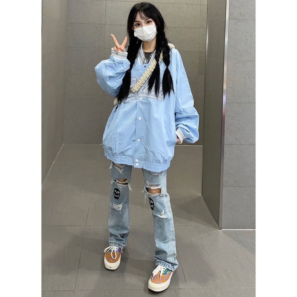 Mới Quần jeans Dài Ống Loe Thời Trang Dành Cho Nữ