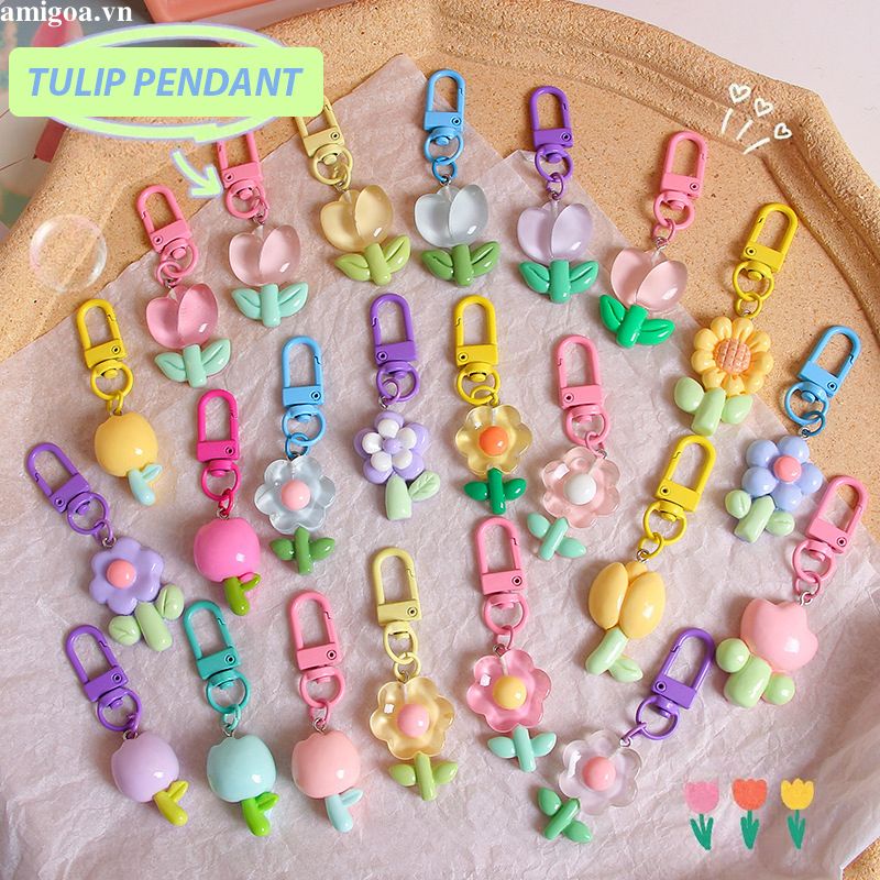 ✨✨Móc Khóa Hình Hoa tulip Dễ Thương Dùng Làm Quà Tặng