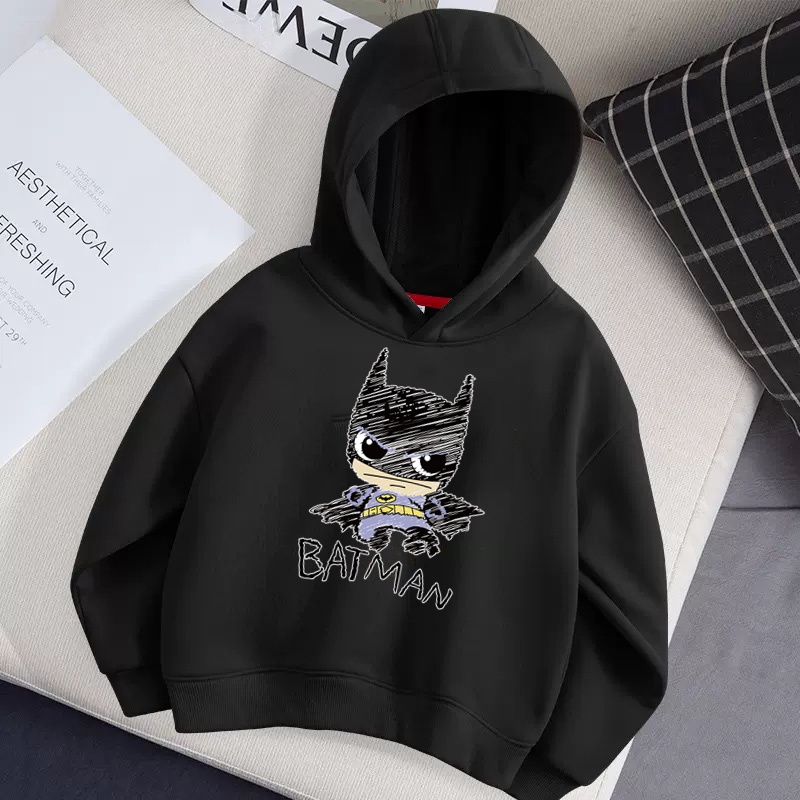 Áo Khoác hoodie In Hình batman Thời Trang Mùa Đông Cho Bé Trai