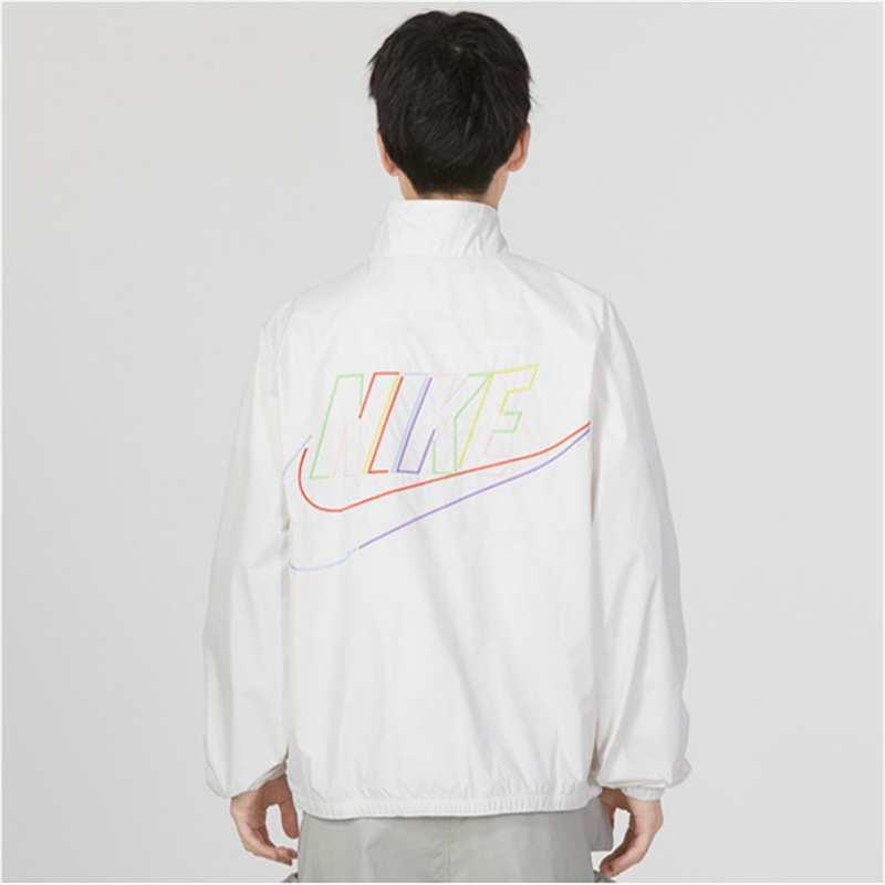 Nike Áo Khoác Gió Dệt Kim Thoáng Khí Thêu Chữ Dx0673-010 - 030 Thời Trang Cho Nam