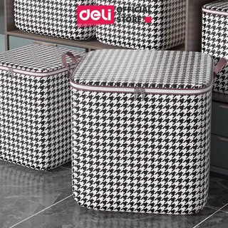 Giỏ đựng quần áo bằng vải 140L DELI, Túi đựng chăn màn đa năng cỡ lớn có thể gấp gọn, chống bụi bẩn, ẩm mốc