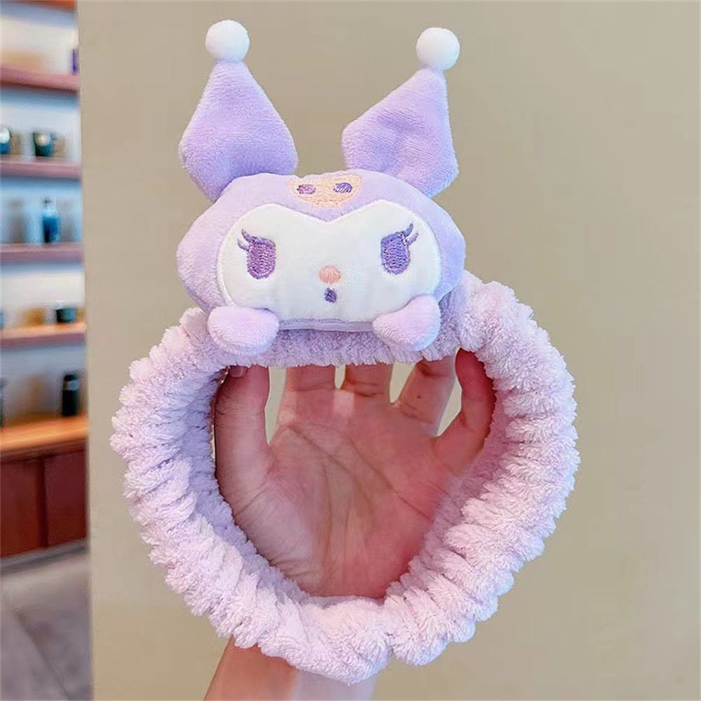 Anime Sanrio Kawaii Tóc Cinnamoroll Hoạt Hình Dễ Thương Kuromi Giai Điệu Sang Trọng Rửa Mặt Tóc Phụ Kiện Tóc * KÍNH