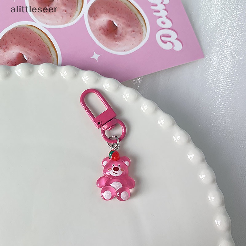 Er Móc Chìa Khóa mini Hình Gấu Dâu Tây Dễ Thương Dùng Làm Quà Tặng Sinh Nhật / Đồ Chơi Cho Bé Gái