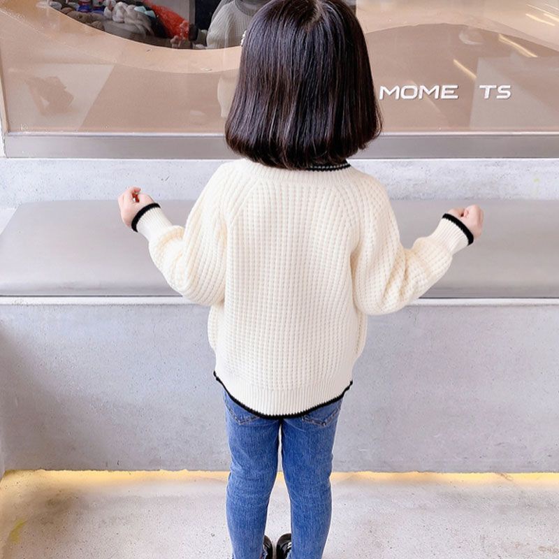 Áo Khoác cardigan Dệt Kim Thời Trang Mùa Thu Cho Bé Gái