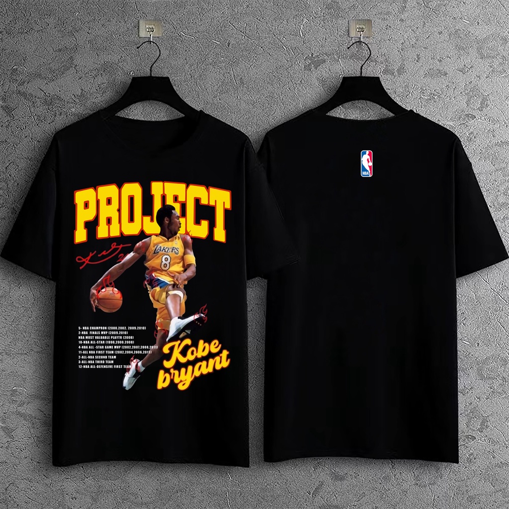 Áo Thun NBA Lakers Black Mamba Kobe Bryant Hip Hop Short Sleeve T-Shirt Men's and Women's Cotton Clothing