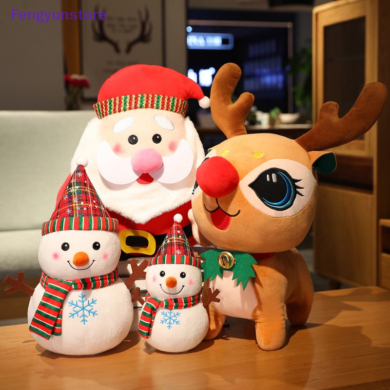 Búp Bê Nhồi Bông Hình Ông Già Noel Và Tuần Lộc Đáng Yêu