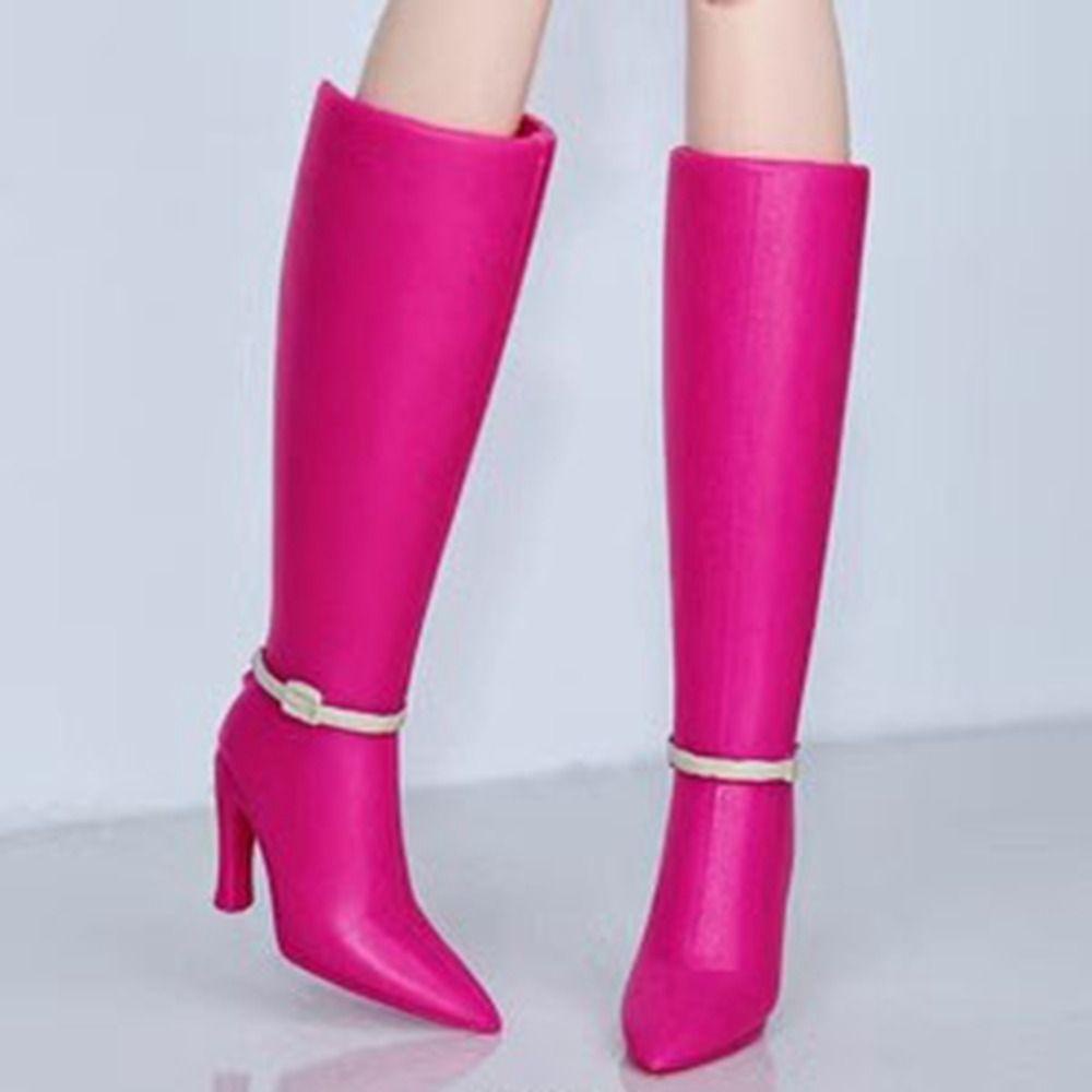 Ranervzz Giày Bốt Cao Gót 30cm Tỉ Lệ 1 / 6 Cho Búp Bê 2.2cm