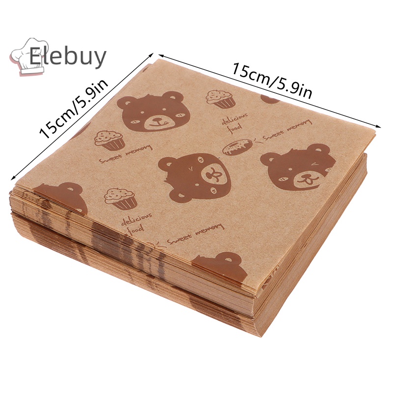 Bộ 100 Giấy Gói Bánh Mì sandwich Không Thấm Dầu