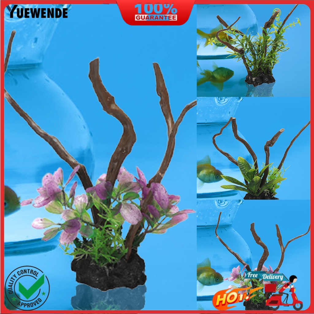 Yu.p Chậu Cây Giả Bằng Nhựa resin Giả Rễ Cây Gỗ An Toàn Cho Trang Trí Tiểu Cảnh