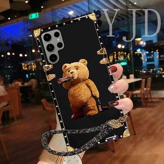 Bao Da Điện Thoại Chống Sốc Hình Gấu Vui Nhộn Cho samsung galaxy s23 ultra s23 + Ốp