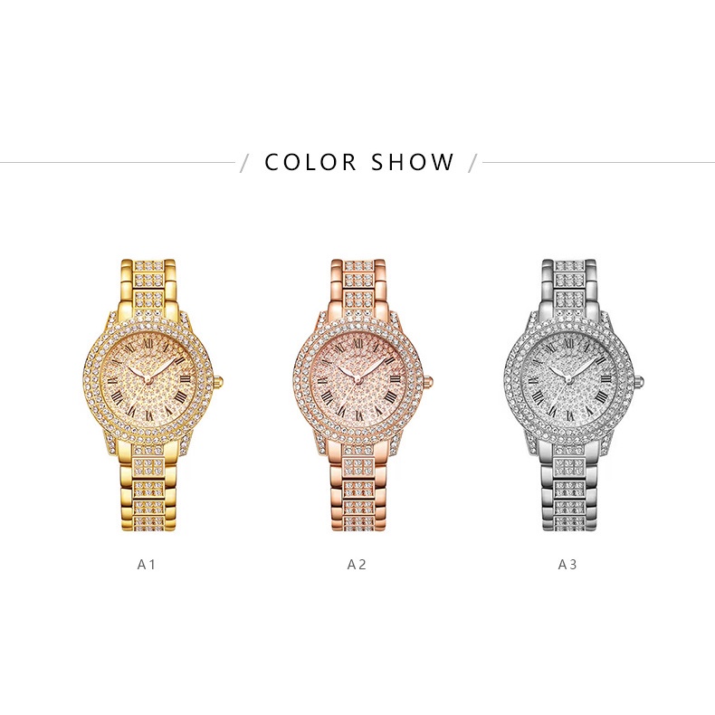 Đồng Hồ Đính Đá Thời Trang Cho Nữ
