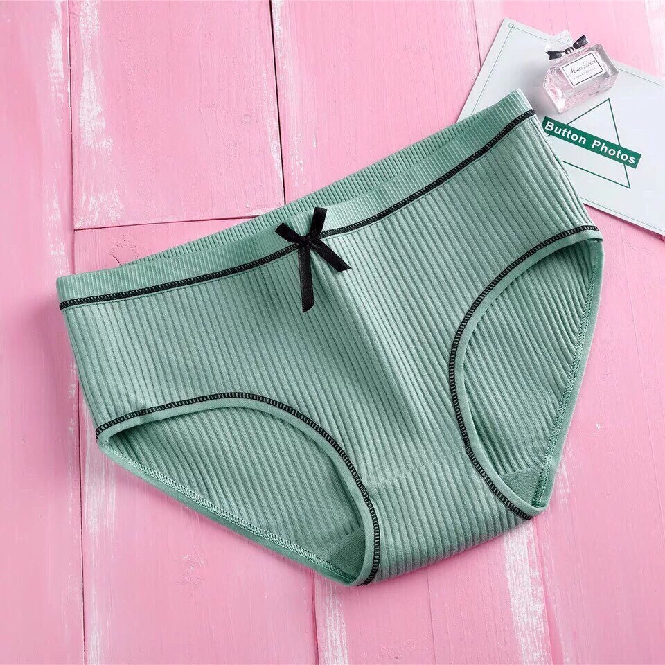 Combo quần lót nữ, Quần Chip Nữ Cotton Big Size Đáy Kháng Khuẩn- QL Gân Tăm đính nơ