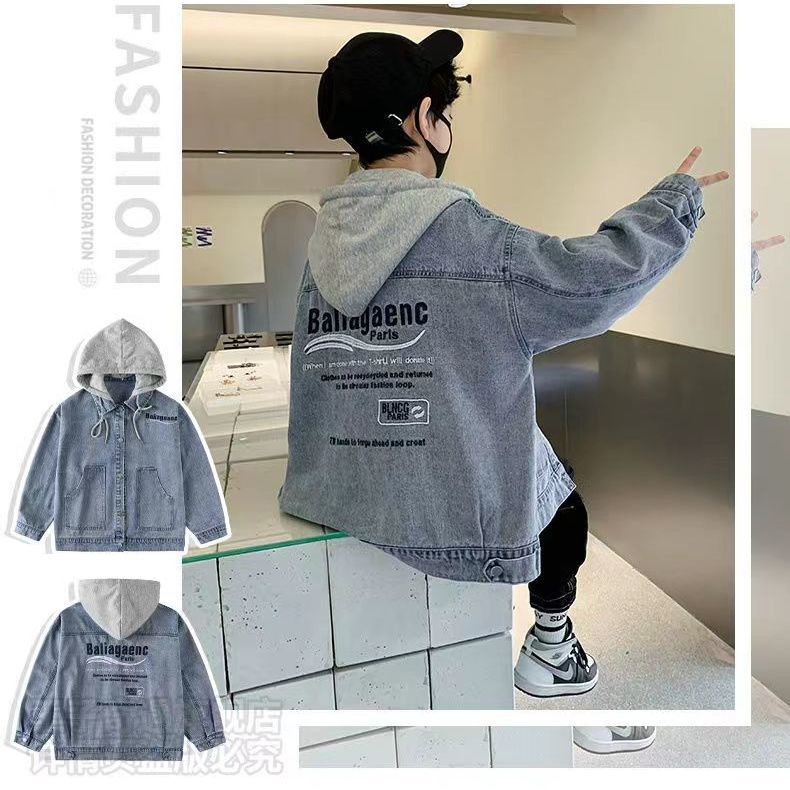 Áo Khoác denim Mỏng Thời Trang Xuân Thu Cho Bé Trai