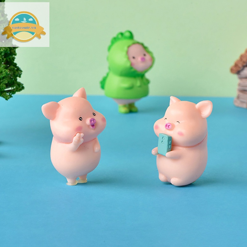 Mô Hình Chú Heo mini Dễ Thương Dùng Trang Trí Tiểu Cảnh vn