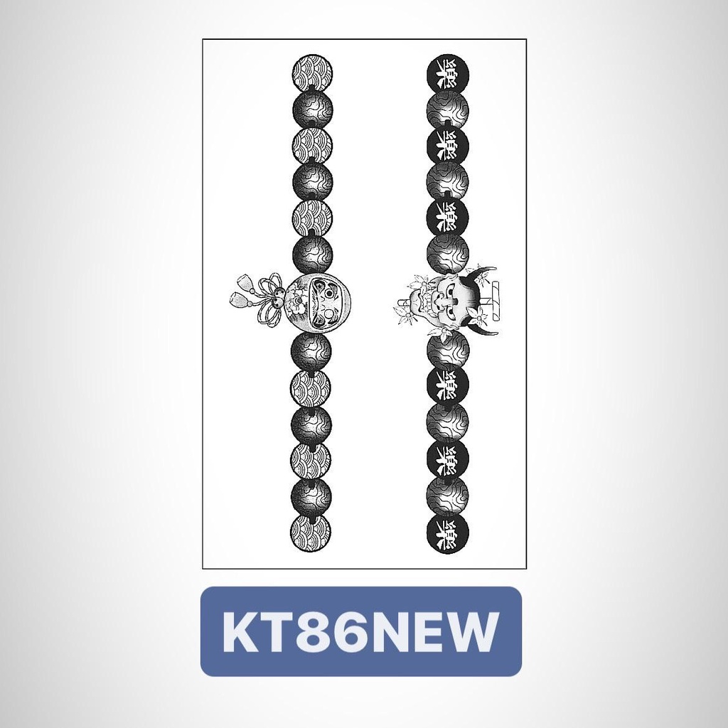 XL-TRÀNG HẠT NHẬT CỔ - Hình xăm dán tạm thời 15 ngày