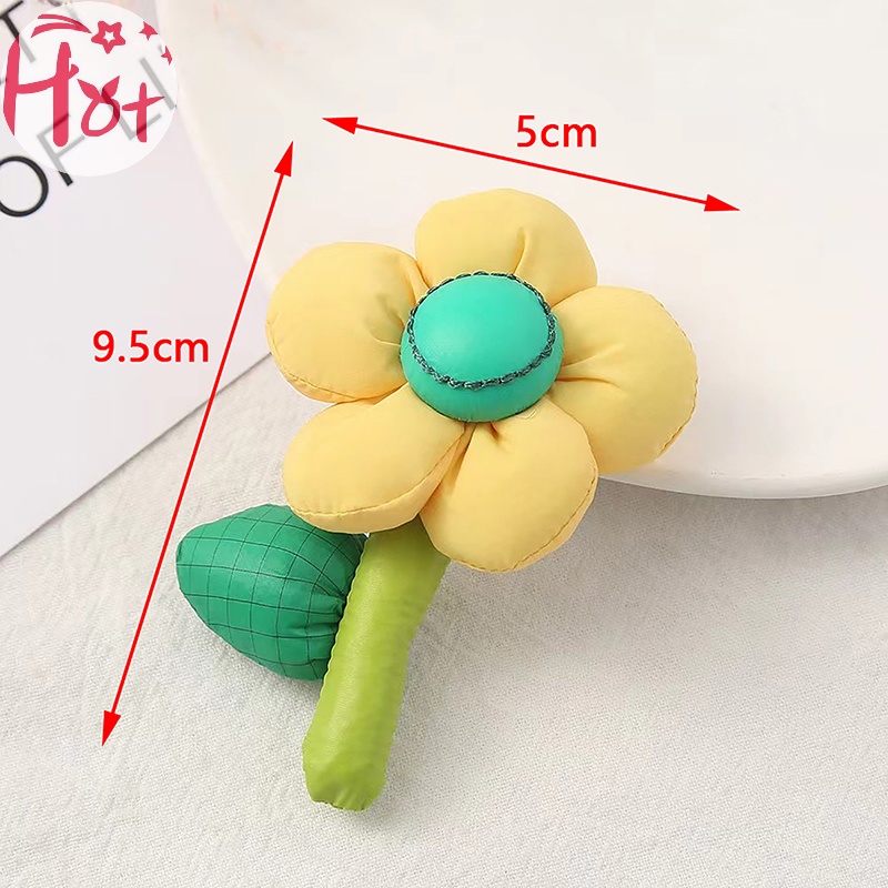 Trâm Cài Áo Hình Hoa Hướng Dương Bằng Vải Màu Kẹo Dễ Thương vn