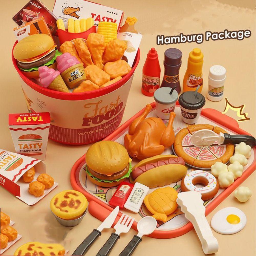 Mmluck Đồ Chơi Mô Phỏng Thức Ăn Chiên Khoai Tây Chiên / hamburger / hamburger Cho Trẻ Em