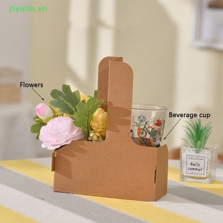 Bộ 1-5 hộp giấy kraft đựng hoa / cà phê / quà tặng vn