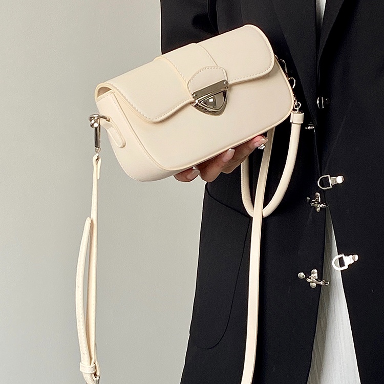 Túi Xách Kẹp Nách Màu Trắng Phong Cách Retro Cho Nữ