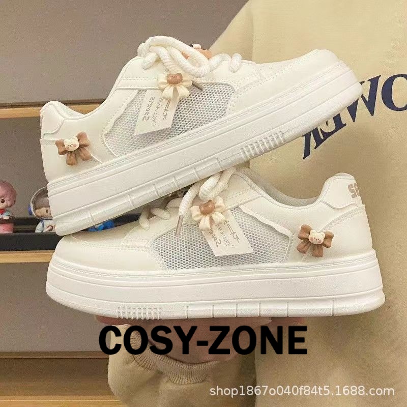 Cosy_Zone Giày Sneaker Nữ Đế Bằng Hàn Quốc Êm Thích Hợp Đi Làm, Đi Học Chơi GiayBOM GB Prime FBX2390QHR 37Z230913
