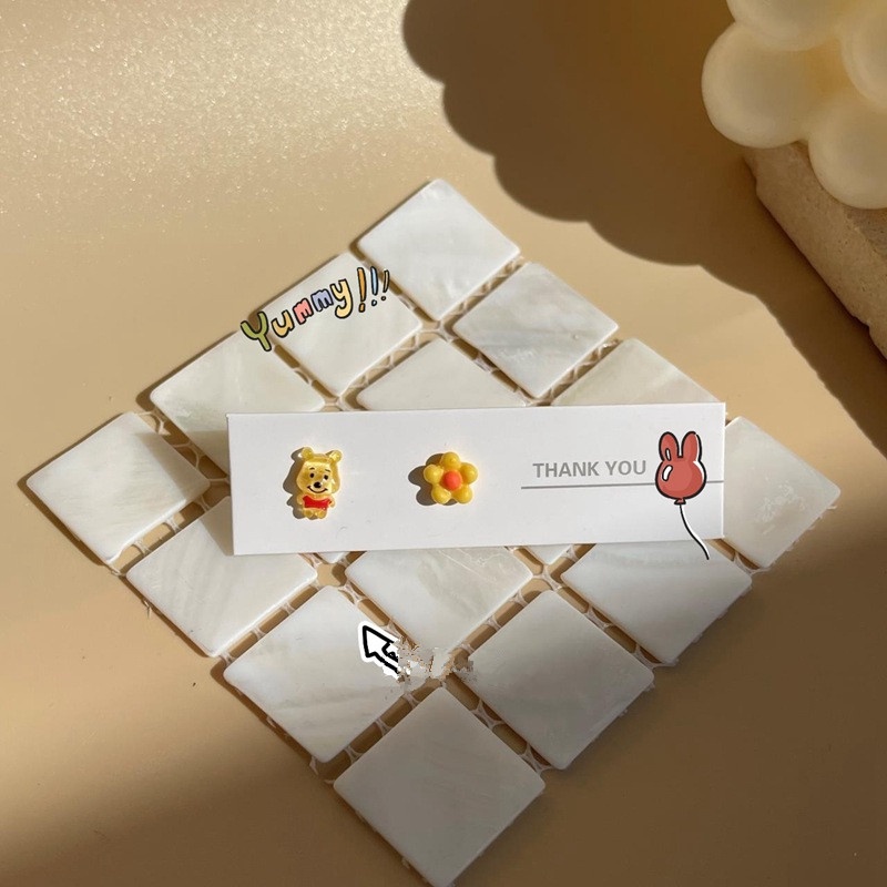 Bông Tai Hoạt Hình Gấu Thỏ Chim Cánh Cụt Cho Nữ