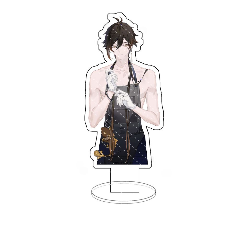 Mô hình Standee Diluc Zhongli Xiao Standing Anime Genshin Impact Cute phụ kiện trang trí dễ thương in hình 2 mặt rõ nét