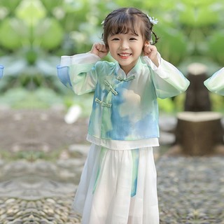 Bộ Đồ Hán Phục Tay Dài Phong Cách Trung Hoa Cổ Điển Thời Trang Xuân Thu Cho Mẹ Và Bé 10.11