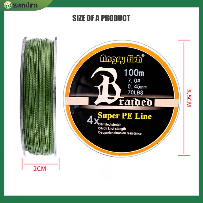 Cuộn Dây Câu Cá 4 Sợi pe Bện Siêu Chắc Dài 100m / 109yds 10lb-80lb Màu Vàng