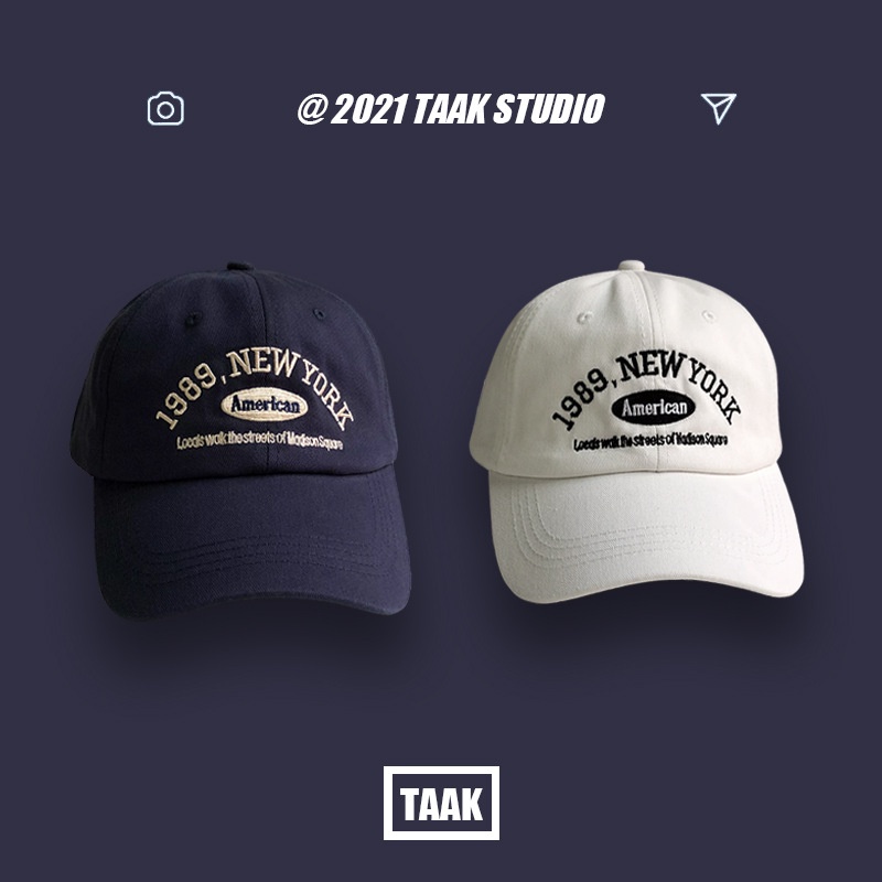 Mũ Lưỡi Trai Thêu Chữ Phong Cách retro Hàn Quốc