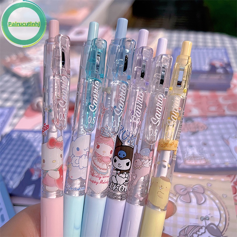 Parucutin Set 6 Bút Bi Họa Tiết anime sanrio Dễ Thương Cho Học Sinh vn