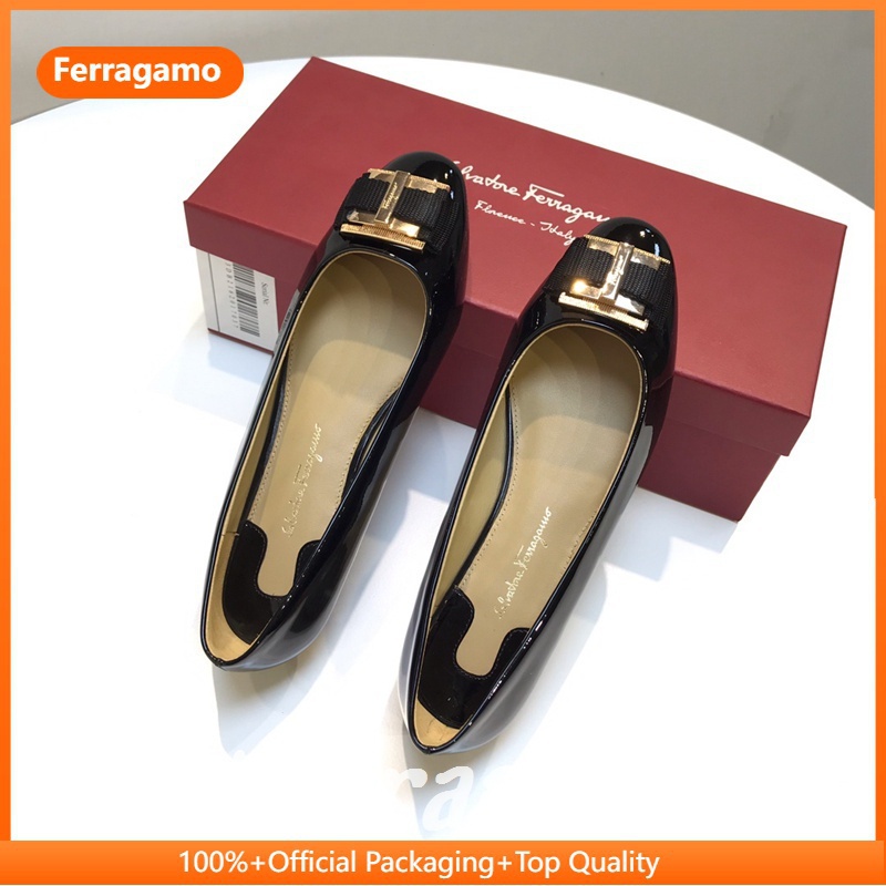 Giày Da Bò Đế Bằng Màu nude / Xanh Dương / Đen / Đỏ Nhập Khẩu Thời Trang Cho Nữ Size 34-41 Sedanq 3jhz