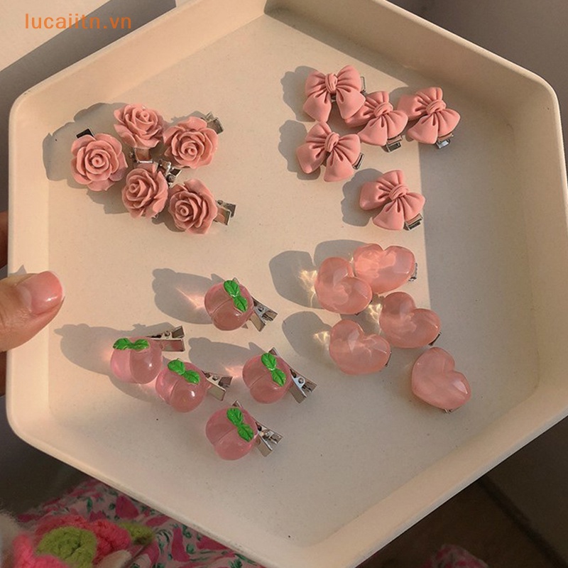 1 Kẹp Tóc Hình Hoa Hồng Và Bướm Dễ Thương Cho Nữ vn