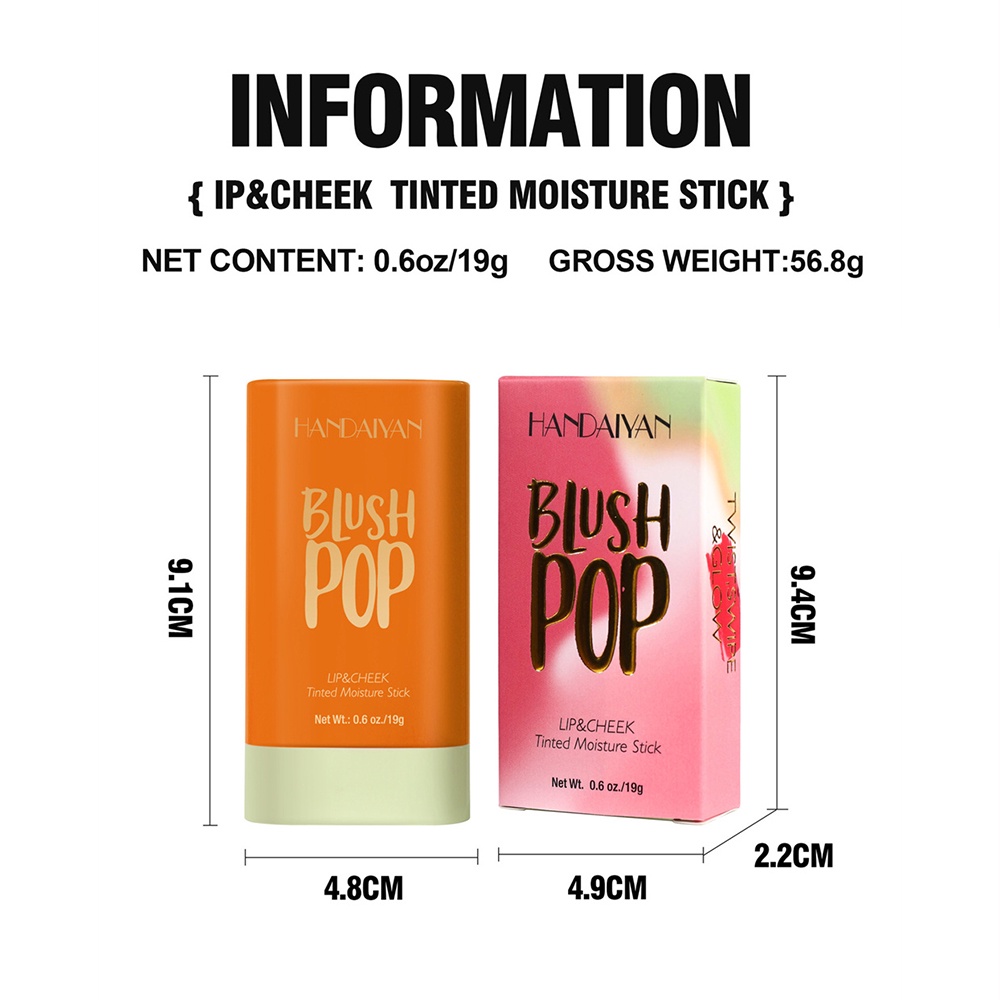 Handaiyan 6 Màu Phấn Má Hồng Fine Shimmer Matte Highlight Brightening Contour Stick Trang Điểm Khỏa Thân Ba Chiều Tự Nhiên Dễ Dàng Sử Dụng Hàng Ngày Cho Học Sinh, Sinh Viên FATE1