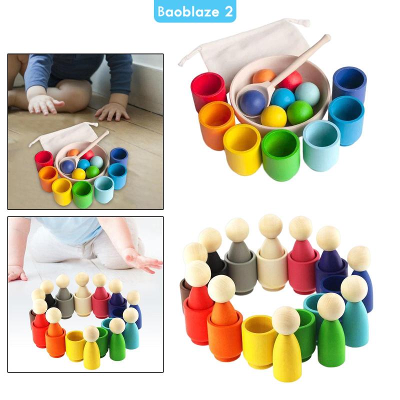 Đồ Chơi Giáo Dục Phân Loại Và Đếm Màu Sắc Cầu Vồng