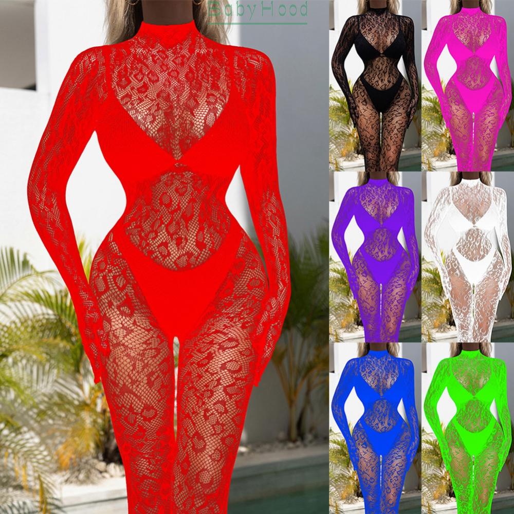 Romantic Fishnet Mesh Romper Bodysuit for Women Clubwear Stocking Tights#BBHOOD