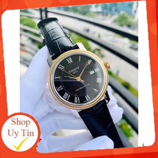  Đồng hồ nam Tissot Bridgeport T097.407.26.053.00 mặt đen niềng gold - Máy Cơ Powermatic 80 - Kính Sapphire 