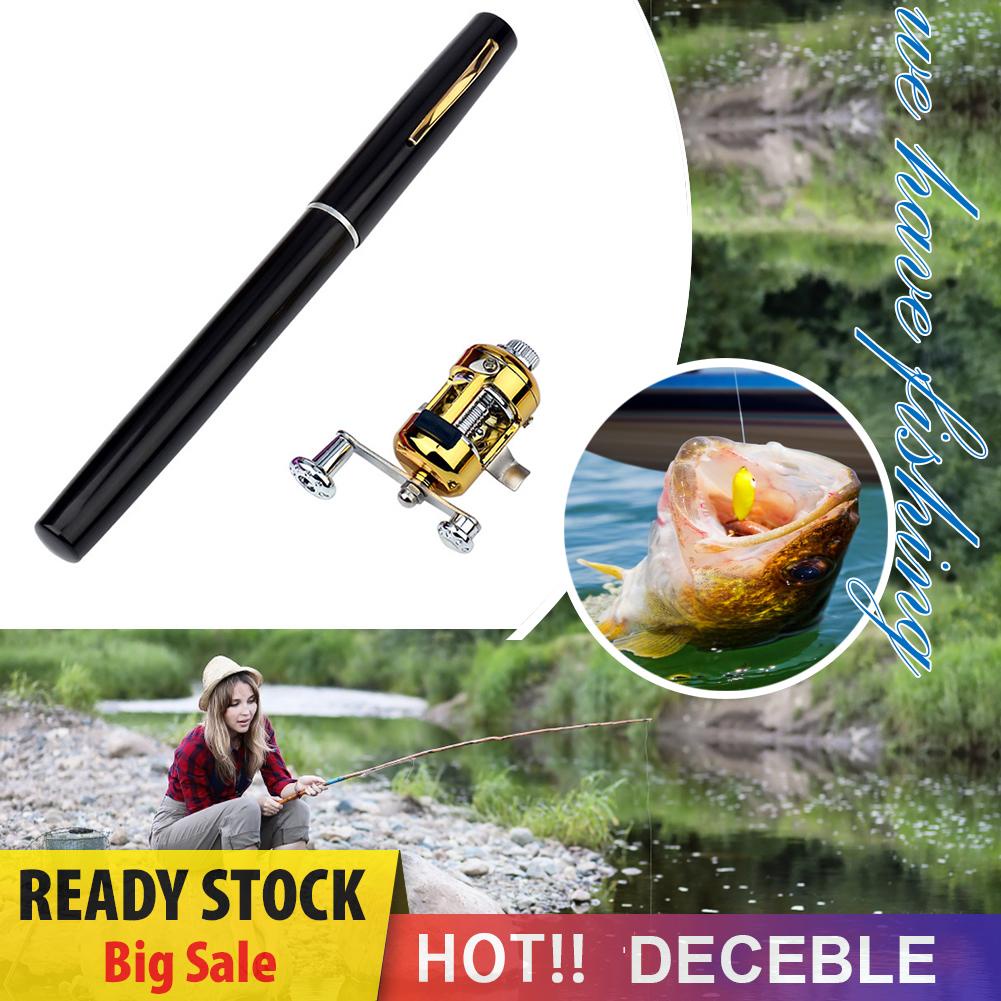 Cần Câu Cá mini Bỏ Túi Bằng Nhôm Hình Cây Bút Kèm Máy Câu