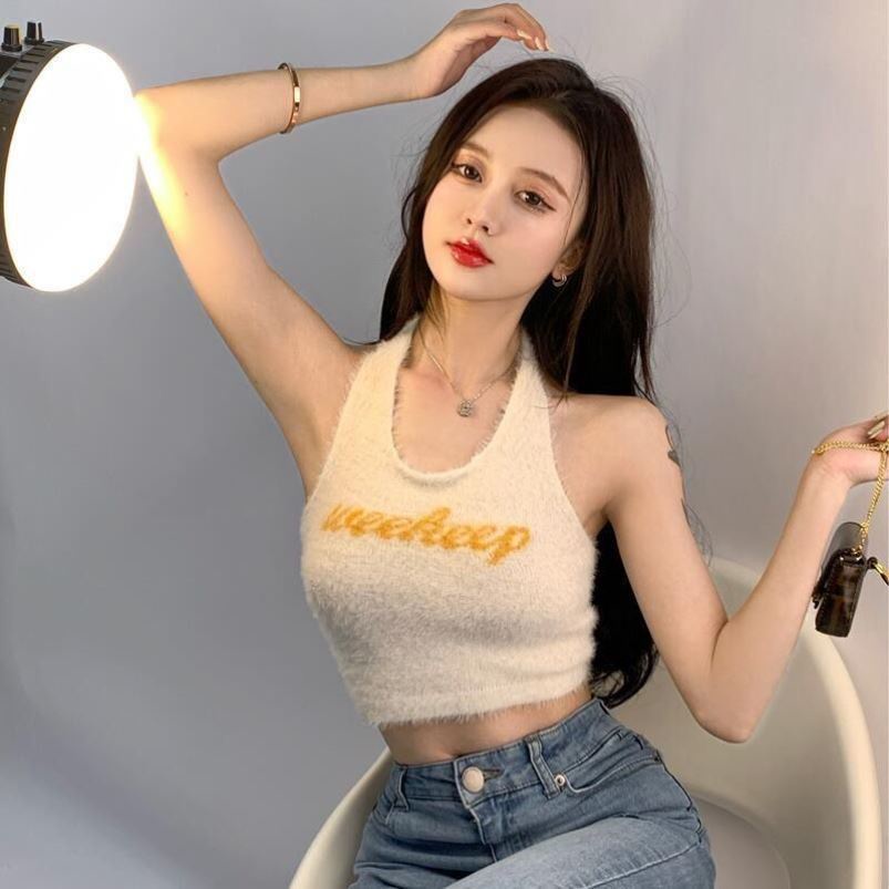 Áo tank top In Chữ Phong Cách Mỹ Thời Trang Mùa Thu