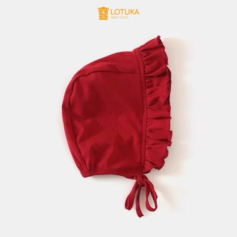 Body LOTUKA chip đỏ kèm mũ, Bodysuit tiểu thư, Bộ liền thân cho các bé gái kết hợp với chất vải cao cấp