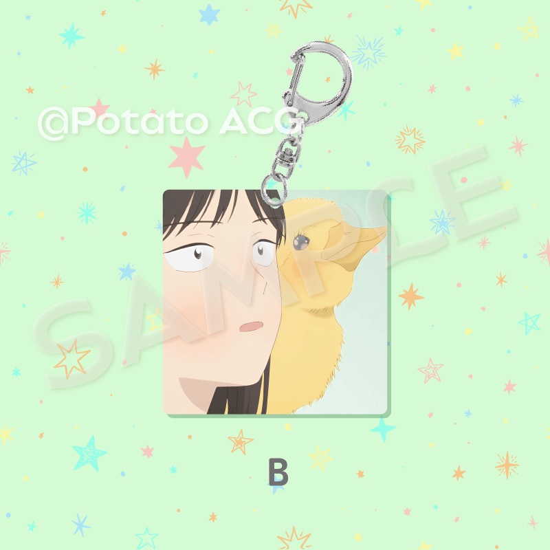Móc khoá Anime Manga Skip and Loafer Square Pendant Anime Iwamura Mitsumi Shima Sousuke Kawaii Acrylic dễ thương