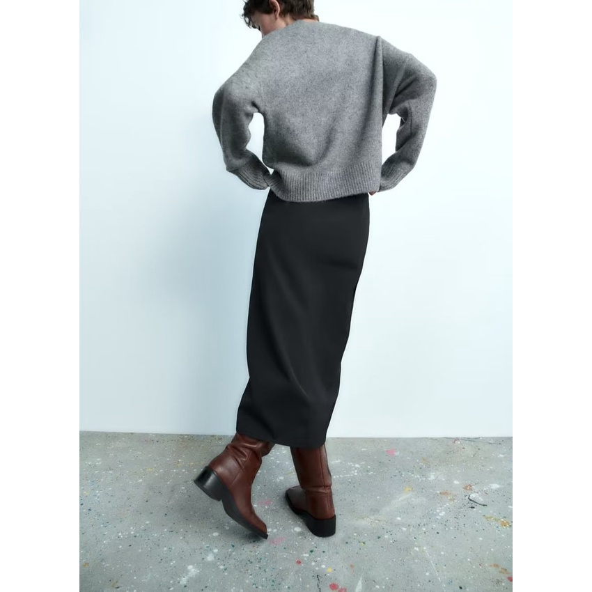 Zara Áo sweater Dài Tay Dáng Rộng Thời Trang Mùa Thu Dành Cho Nữ 2142186