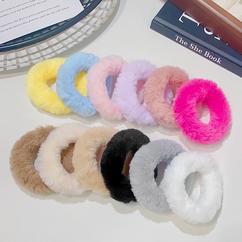 Dây Buộc Lông Nhung Tóc Đơn Không Đau Tóc Màu Thời Trang