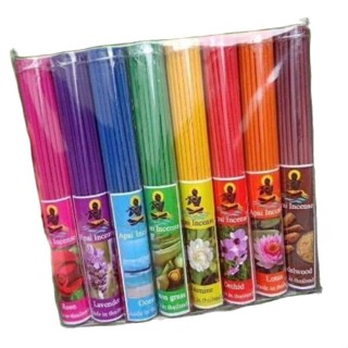 Combo 8 Bó Nhang ( mỗi bó 50 nén, dài 21cm) đốt Hương trầm 8 mùi tự nhiên Apai incense Thái Lan dài