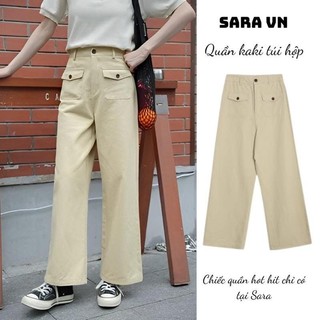 Quần Kaki SARA VN Ôm Chân Thẳng Ống Rộng Cao Cấp Mã TD021