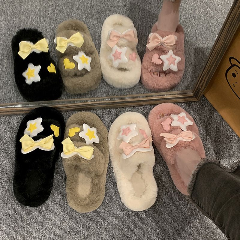 HHH   Dép Lông Đế Dày đi mùa đông Dép xỏ ngón đi bánh mì Thoải Mái Xinh Xắn  Thời trang Phong cách Thời trang Phong cách B92H0JQ 37Z230910