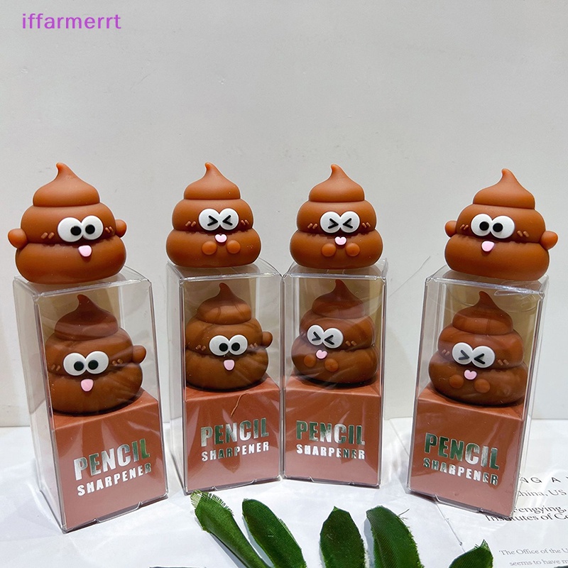 Iffarmerrt Dụng Cụ Gọt Bút Chì Bằng Silicon Một Lỗ Hình shit Sáng Tạo Dễ Thương Dùng Trong Trường Học / Văn Phòng vn