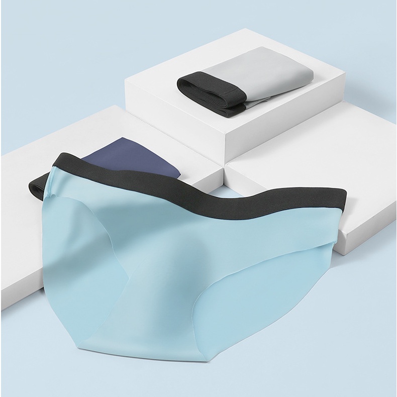 Quần Lót Lụa Lạnh Siêu Mỏng Mềm Mại Thoáng Khí Không Đường May Thời Trang Mùa Hè Cho Nam 406